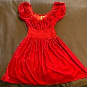 Janie and Jack velvet red dress